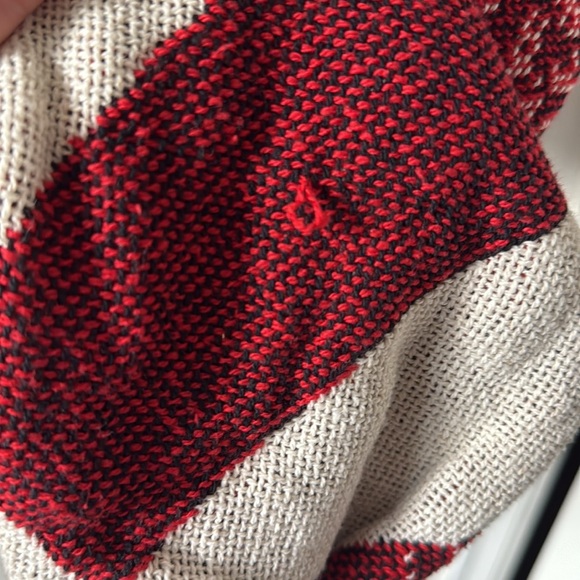 Sugar Street Weavers Americana Sweater Cotton Pullover Red White Blue One Size - Picture 9 of 10